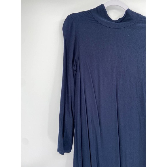 Rachel Pally Solid Navy Blue Long Sleeve Maxi Shift Dress Size Small - Picture 2 of 6